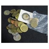 50 ASSORTED GAMING TOKENS