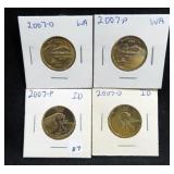4 - 2007 GOLD-CLAD STATE QUARTERS