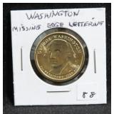 GEORGE WASHINGTON PRESIDENTIAL DOLLAR ERROR