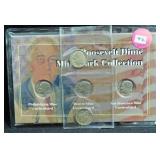 DIME MINTMARK COLLECTION SET - 2 SILVER/3 CLAD