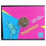 2012 LONDON TRIATHALON SPECIAL 50 PENCE COIN
