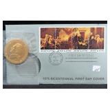 1976 THOMAS JEFFERSON BICENTENNIAL MEDAL & 1ST DAY