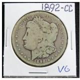 1892-CC MORGAN SILVER DOLLAR