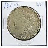1921-D MORGAN SILVER DOLLAR