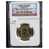 2007-P JAMES MADISON PRESIDENTIAL DOLLAR - BU