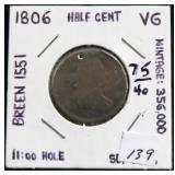 1806 HALF CENT