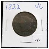 1822 LARGE CENT