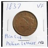 1837 LARGE CENT