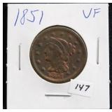 1851 LARGE CENT