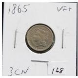 1865 THREE CENT NICKEL