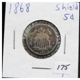 1868 SHIELD NICKEL