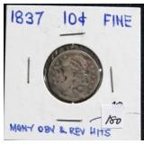 1837 BUST DIME