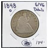 1848-O SEATED LIBERTY HALF DOLLAR