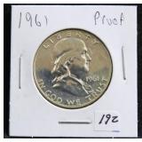 1961 PROOF FRANKLIN HALF DOLLAR