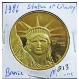 1986 STATUE OF LIBERTY BRONZE MEDAL