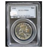 1962 FRANKLIN HALF DOLLAR - NGC GRADED: PROOF 66