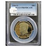1984-S KENNEDY HALF DOLLAR - PCGS GRADED: PROOF 69