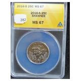 2016 WASHINGTON QUARTER "SHAWNEE" - ANACS GRADED: