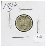 1926-S MERCURY DIME - SEMI KEY