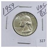 1959 WASHINGTON QUARTER - BU