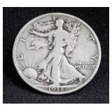 1918-D WALKING LIBERTY HALF DOLLAR