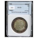 1889 MORGAN SILVER DOLLAR - NNC GRADED: MS 65
