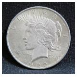 1922 PEACE SILVER DOLLAR