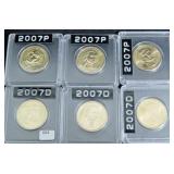 6 PREIDENTIAL DOLLARS