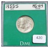 1955-S ROOSEVELT DIME