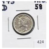 1943-D MERCURY DIME