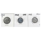3 - 1943 STEEL CENTS