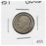 1951 ROOSEVELT DIME