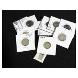 13 JEFFERSON NICKELS AND 3 ROOSEVELT DIMES (CLAD)