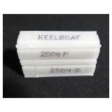 2 ROLLS OF "KEELBOAT" JEFFERSON NICKELS - 2004-P