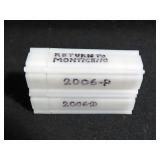 2 ROLLS JEFFERSON NICKELS - 2006-P & D MINTS