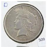 1922-D PEACE SILVER DOLLAR