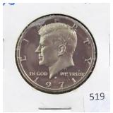 1971-S PROOF KENNEDY HALF DOLLAR
