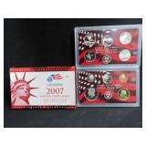 2007 SILVER PROOF SET: 7 SILVER PROOF COINS - 10 O