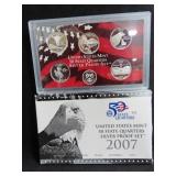 2007 SILVER PROOF STATE QUARTER SET