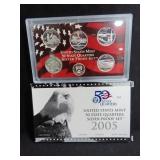 2005 SILVER PROOF STATE QUARTER SET