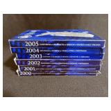 2000 - 2005 STATE QUARTER PROOF SETS - 6 SETS