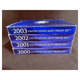 4 PROOF SETS - 2000 - 2003