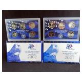 2 STATE QUARTERS PROOF SETS - 2002, 2007