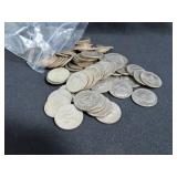 82 CLAD KENNEDY HALF DOLLARS AND 1-40% KENNEDY HAL