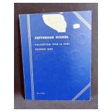 JEFFERSON NICKEL BOOK 1938-1961 - COMPLETE (65 NIC