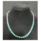 24CT NEAR FLAWLESS CREATED EMERALD NECKLACE