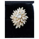 $19,250.00 APPRAISAL 4.11CT DIAMOND RING 18K SIZE