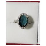 3.88CT LONDON BLUE TOPAZ RING SIZE 7
