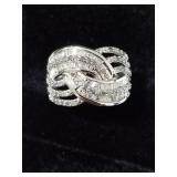 HUGE DIAMOND BAGUETTE ESTATE RING SIZE 7