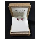3.01CT GENUINE RUBY SOLITAIRE EARRINGS